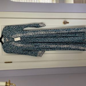 Natalie Martin Fione maxi dress pomegranate teal size small